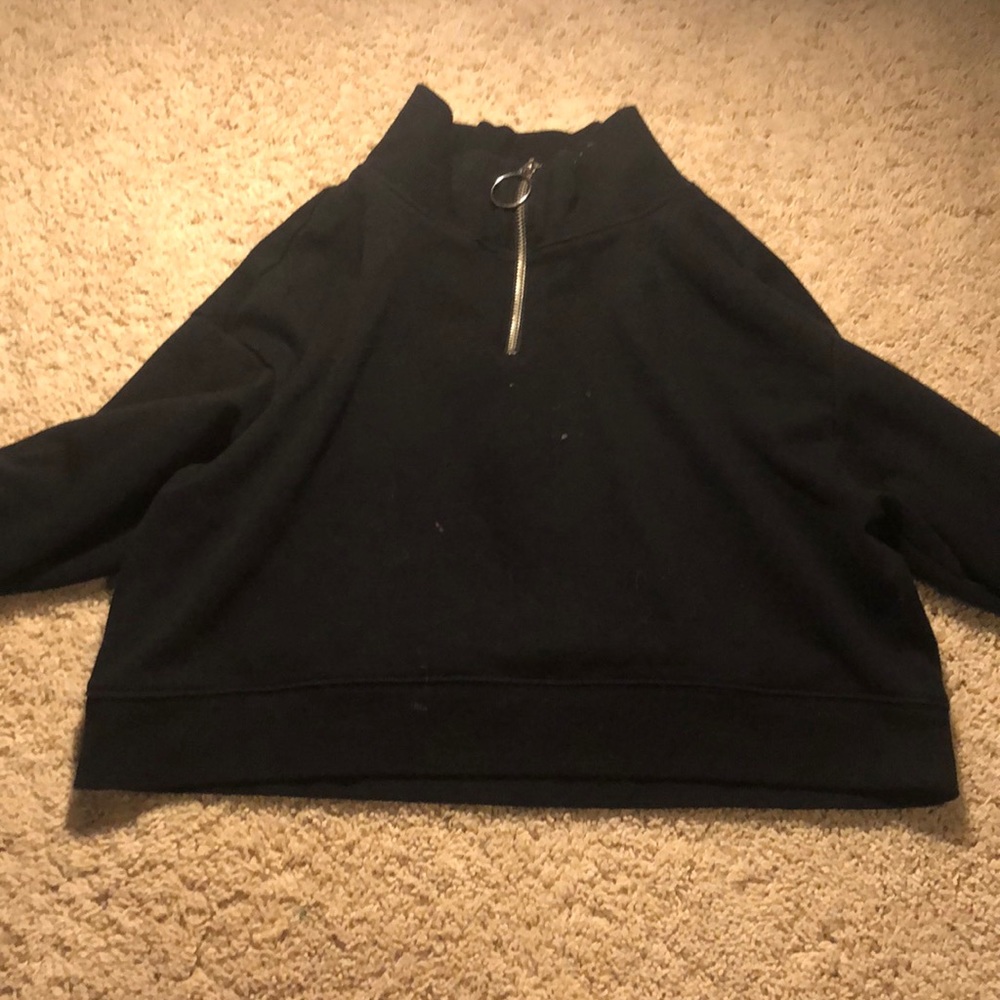 H&M cropped turtle neck hoodie